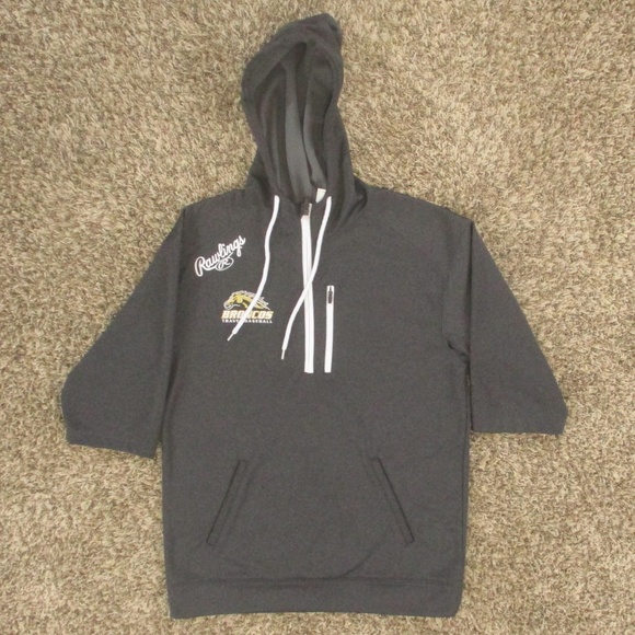 Western Michigan University Hoodie Men's Small‎ Gray Travel Baseball 1/2 Sleeve - Picture 1 of 8